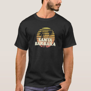 Santa Barbara California Retro Vintage Sunset T-Shirt