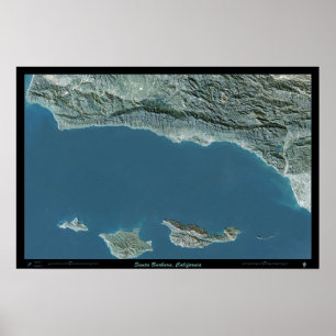 Santa Barbara, California satellite poster photo
