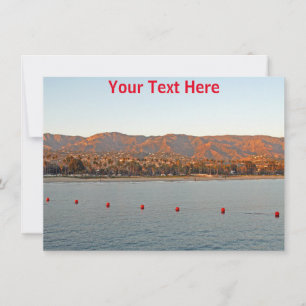Santa Barbara, California sunset mountains Card