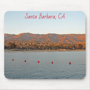 Santa Barbara, California sunset mountains Mouse Pad