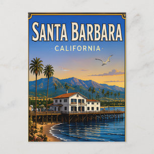 Santa Barbara California Travel Gift Postcard