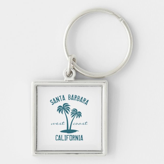 Santa Barbara California West Coast Key Ring (Front)