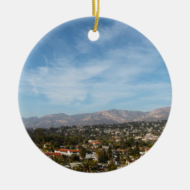 Santa Barbara Ceramic Tree Decoration (Front)