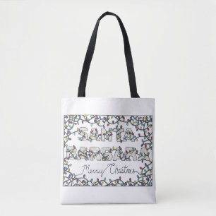Santa Barbara Christmas Lights Tote Bag