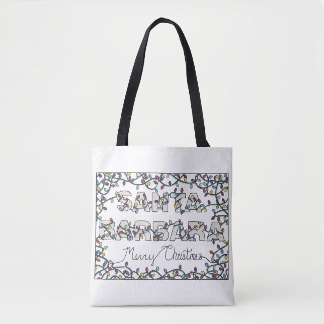 Santa Barbara Christmas Lights  Tote Bag (Front)