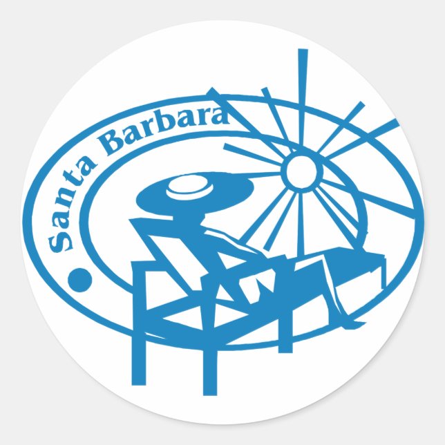 Santa Barbara Classic Round Sticker (Front)