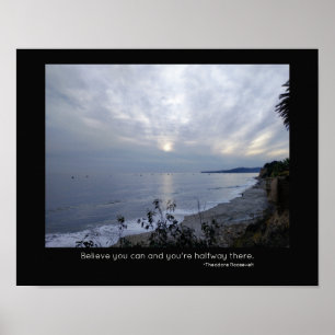 Santa Barbara Coast Inspirational Quote Poster