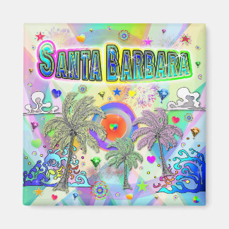 Santa Barbara Deep Dream Magnet