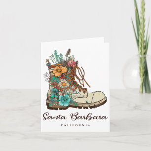 Santa Barbara Hiking Outdoors Souvenir Card