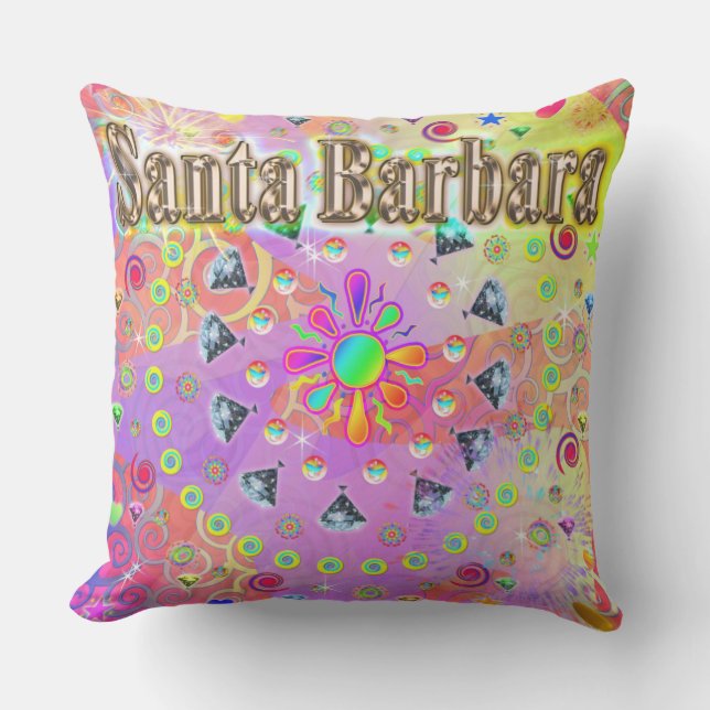 Santa Barbara Lucky Golden Pillow (Front)