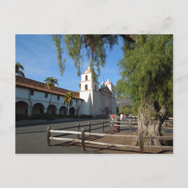 Santa Barbara Mission, California Postcard (Front)