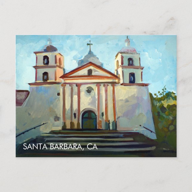 Santa Barbara Mission Postcard (Front)