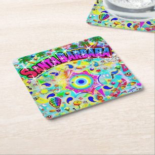 Santa Barbara Mystic Dance Square Paper Coaster