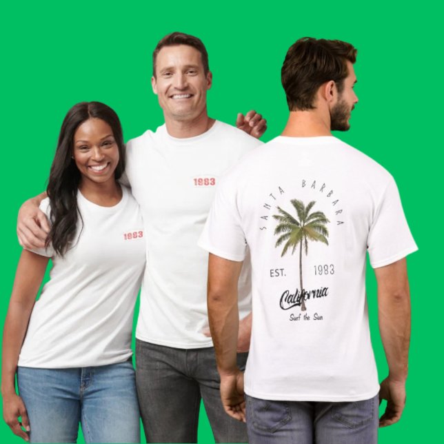 Santa Barbara Palm Tree California 1983 T-Shirt (Creator Uploaded)