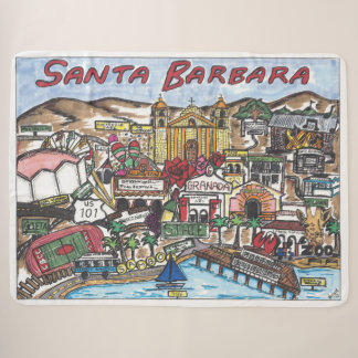 Santa Barbara Sherpa Throw Blanket