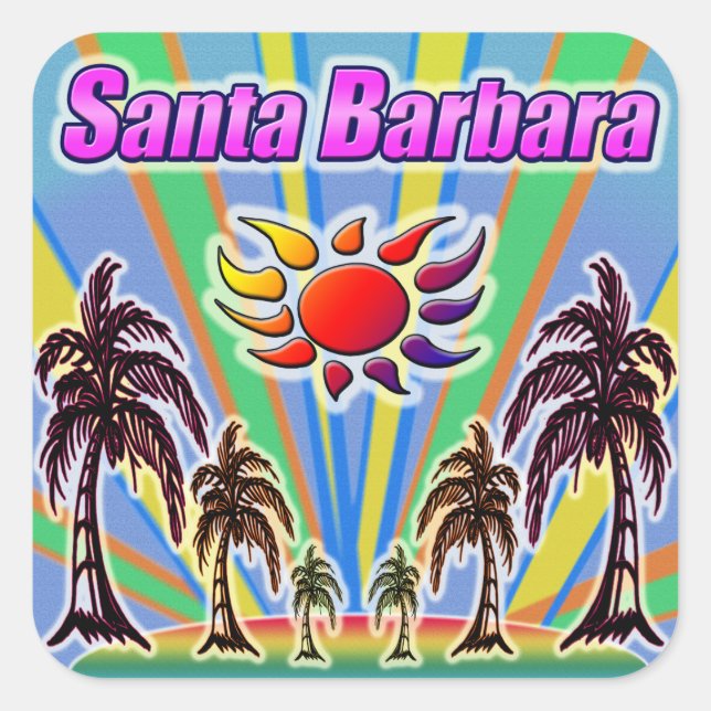 Santa Barbara Summer Love Sticker (Front)