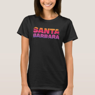 Santa Barbara Summer Sunset Palm Tree Beach Califo T-Shirt
