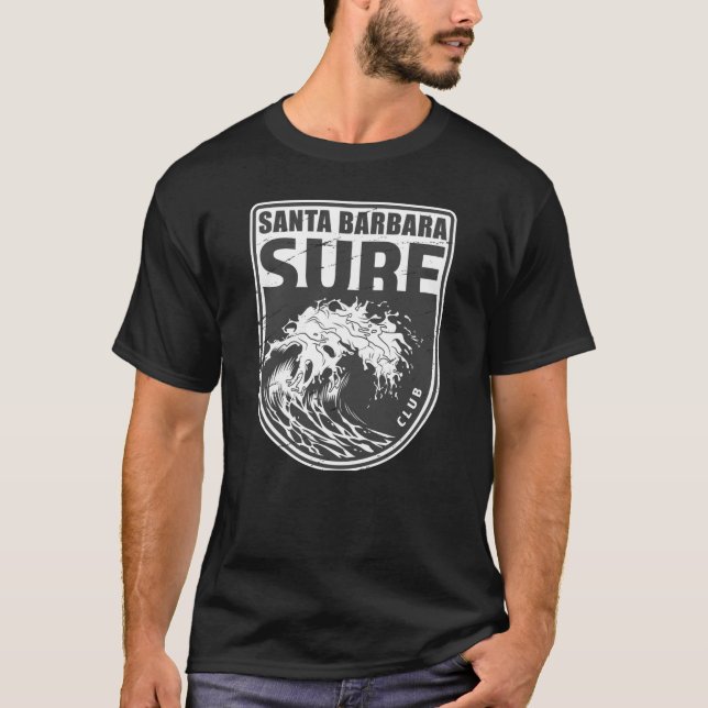 Santa Barbara Surf Club California Emblem T-Shirt (Front)
