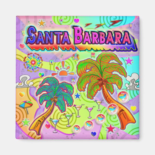 Santa Barbara Vacation Target Magnet (Front)
