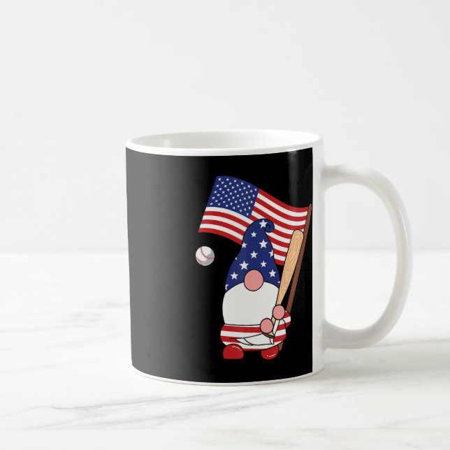 Santa Baseball Gnome - July 4  Coffee Mug (Right)