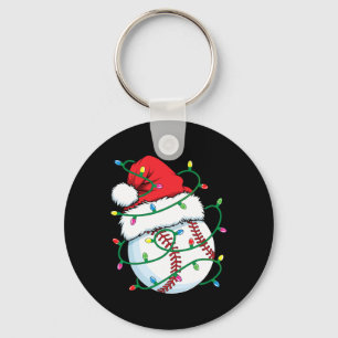 Santa Baseball Sports Ball Men Boys Christmas Xmas Key Ring
