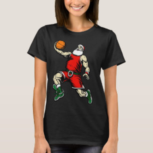 Santa Basketball Christmas T-Shirt