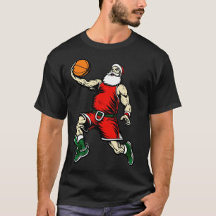 Santa Basketball Christmas T-Shirt