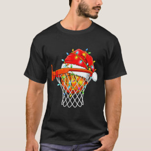 Santa Basketball Dunk Christmas Srts For Boys Girl T-Shirt