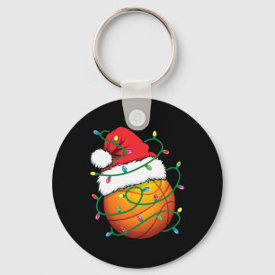 Santa Basketball Sports Ball Men Boys Christmas Xm Key Ring