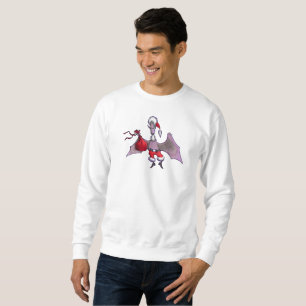 Santa Bat men white sweatshirt