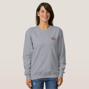 Santa Bat women gray sweatshirt pocket