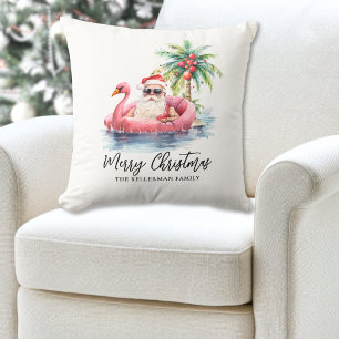 Santa Beach Christmas Cushion