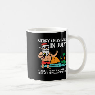 Santa Beach Merry Christmas In July Forget Milk Co Coffee Mug