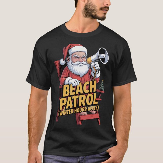 Santa Beach Patrol T-Shirt (Front)