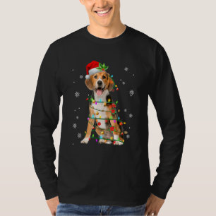 Santa Beagle Christmas Tree  Xmas Pajama Dog T-Shirt
