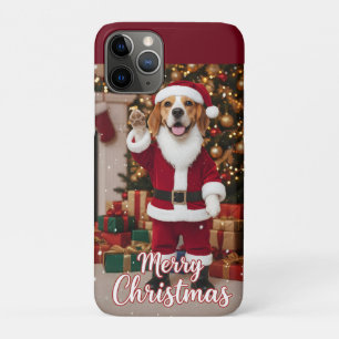 Santa Beagle Merry Christmas - Beagle Xmas Dog Case-Mate iPhone Case