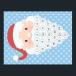 Santa Beard Christmas Countdown Advent Calendar Poster<br><div class="desc">Christmas Advent calendars are so much fun to countdown to that special day! And what makes it even more special is for you to make it yourself at a fraction of the cost. This cute project is perfect for the kids. Just add a cotton ball with a dab of glue...</div>