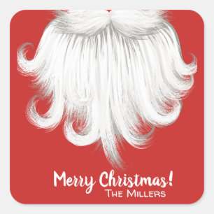 Santa beard christmas stickers