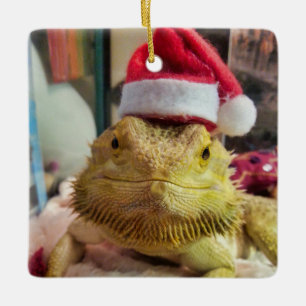 Santa Beardie Ceramic Ornament