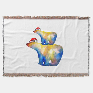 Santa Bears Throw Blanket