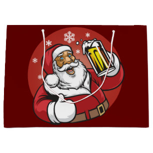 Santa Beer Large Gift Bag
