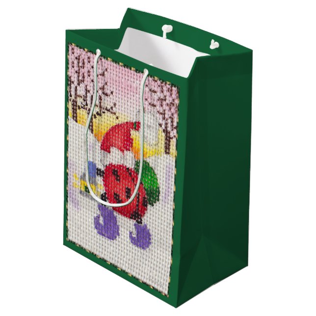 Santa Beetle gift bag (Back Angled)