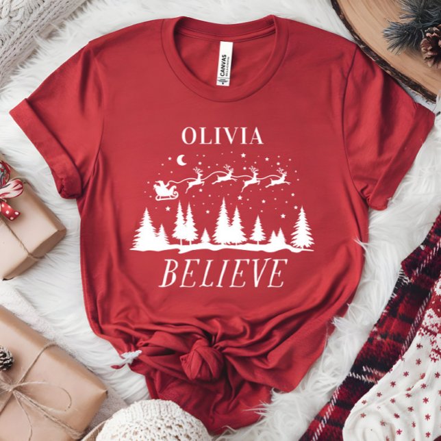 Santa believe Christmas traditional family T-Shirt (Creator Uploaded)