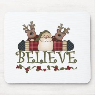 Santa Believe T-shirts and Gifts Mouse Pad