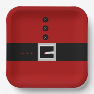 Santa Belly Paper Plate