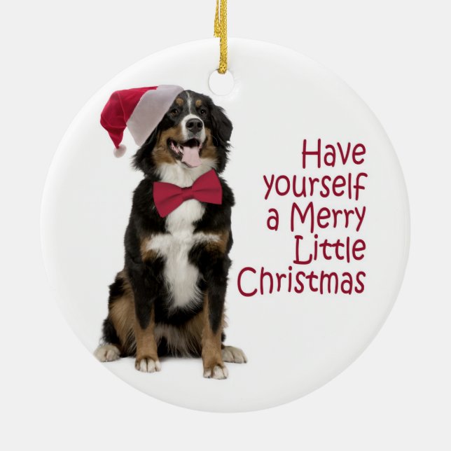 Santa Berner Christmas Ornament (Back)