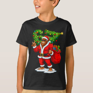 Santa Bigfoot 67 Meme Funny Six Seven Christmas Ho T-Shirt