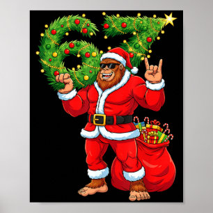 Santa Bigfoot 67 Meme Six Seven 6 7 Funny Bigfoot Poster