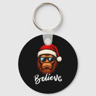 Santa Bigfoot Christmas Funny Sasquatch Believe Xm Key Ring
