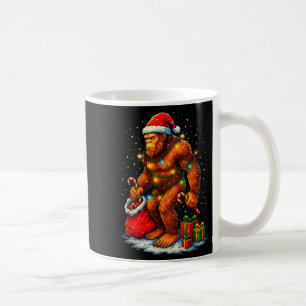 Santa Bigfoot Christmas Lights Funny Sasquatch  Coffee Mug